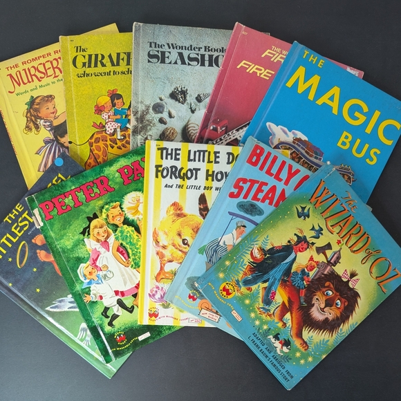 Vintage Other - Vintage Wonder Books Collection of 10 Different Titles (1950s and 60s)